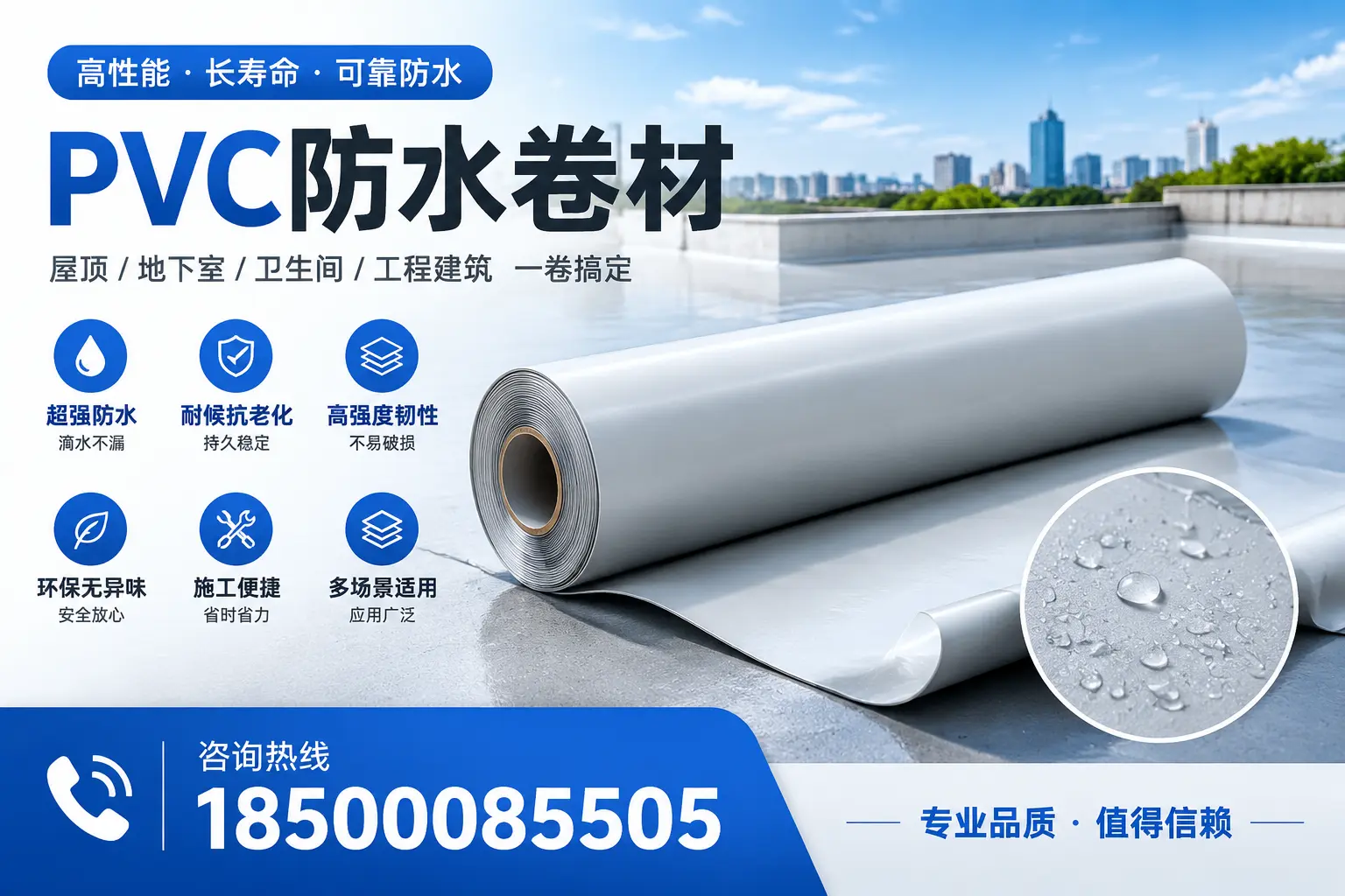 PVC防水卷材的防水效果评测,适合哈尔滨的科学依据
