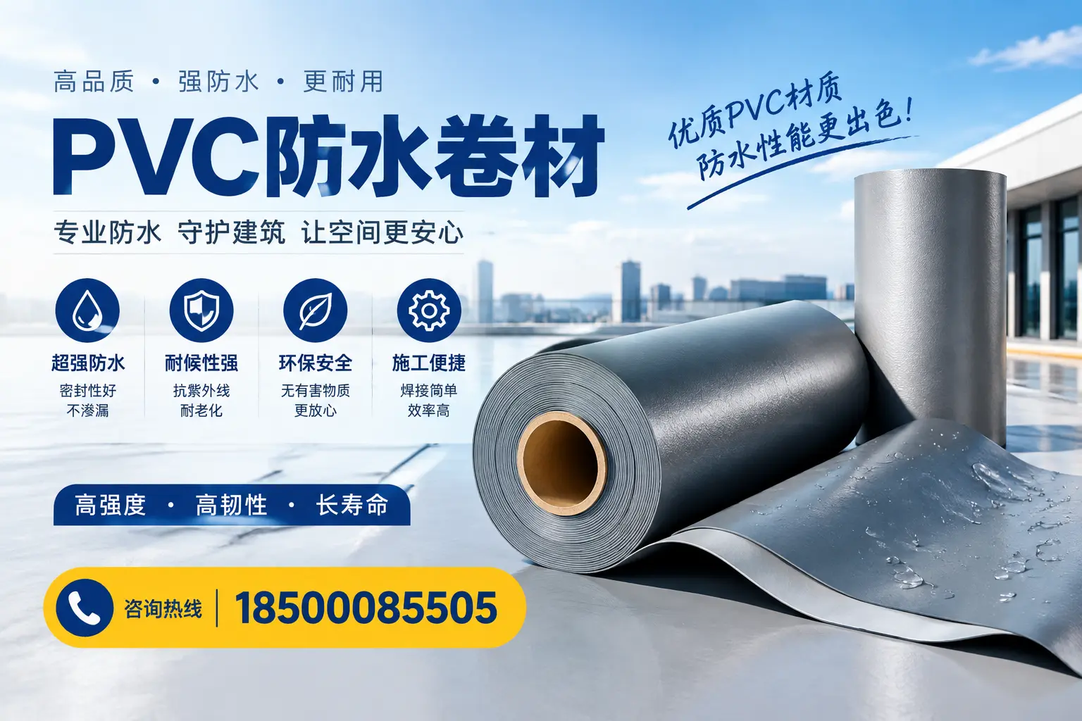 如何判断PVC防水卷材的质量优劣？哈尔滨选购技巧